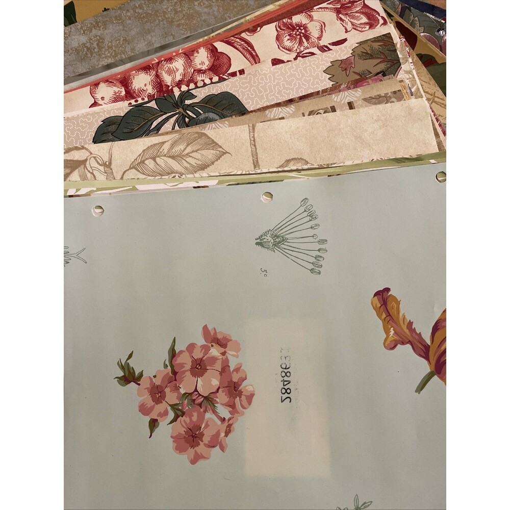 Wallpaper Sample Lot Pcs 10x10” Floral Botanical Crafting Paper Scrapbooking